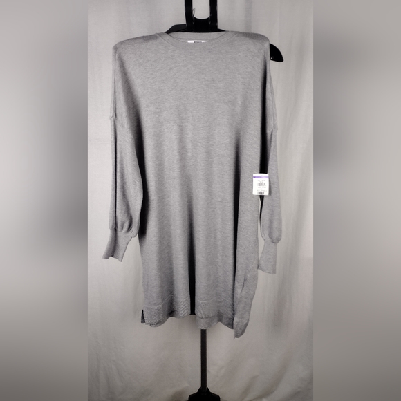BB DAKOTA Olivia Long Sleeve Sweater Minidress Grey Size Medium 6-8 NWT - Picture 6 of 12
